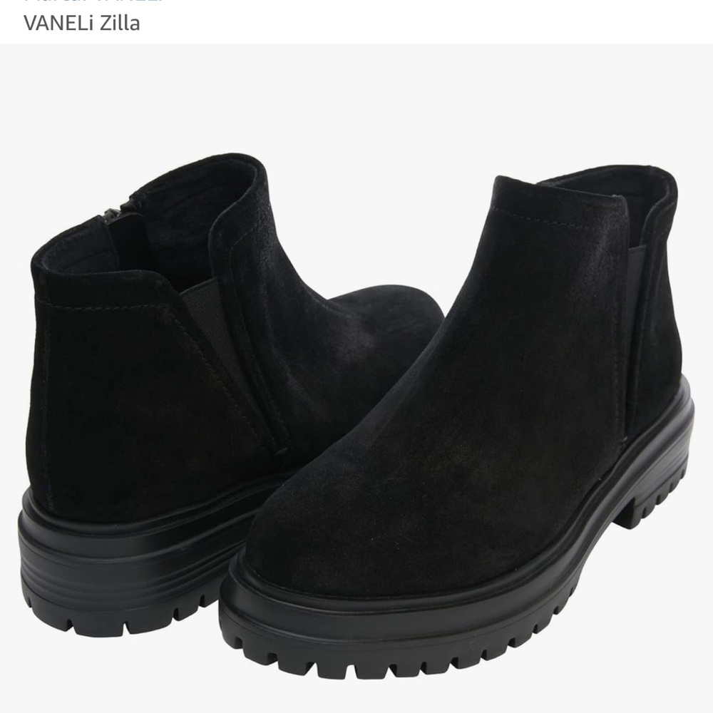 VANELi Women's Black Ankle Boots. NWT. Size 8.5. Suede water proof. Retail $145